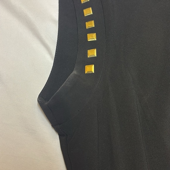 Emma & Michele Black Asymmetrical Sheath Dress - Picture 11 of 11